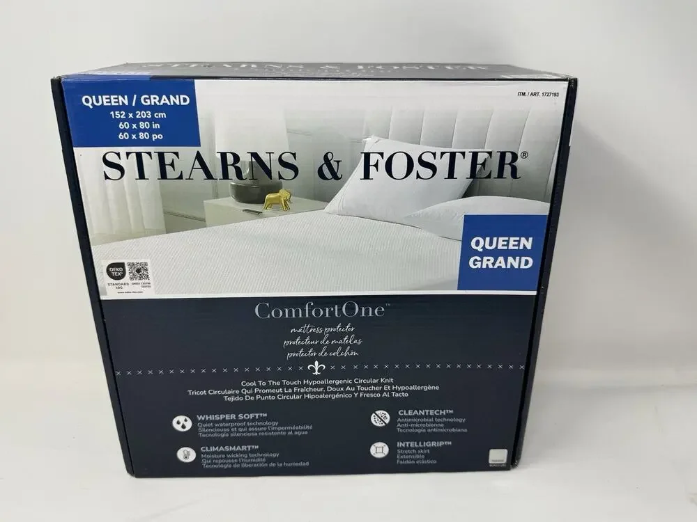 STEARNS & FOSTER- Queen- ComfortOne Waterproof Mattress Protector Antimicrobial